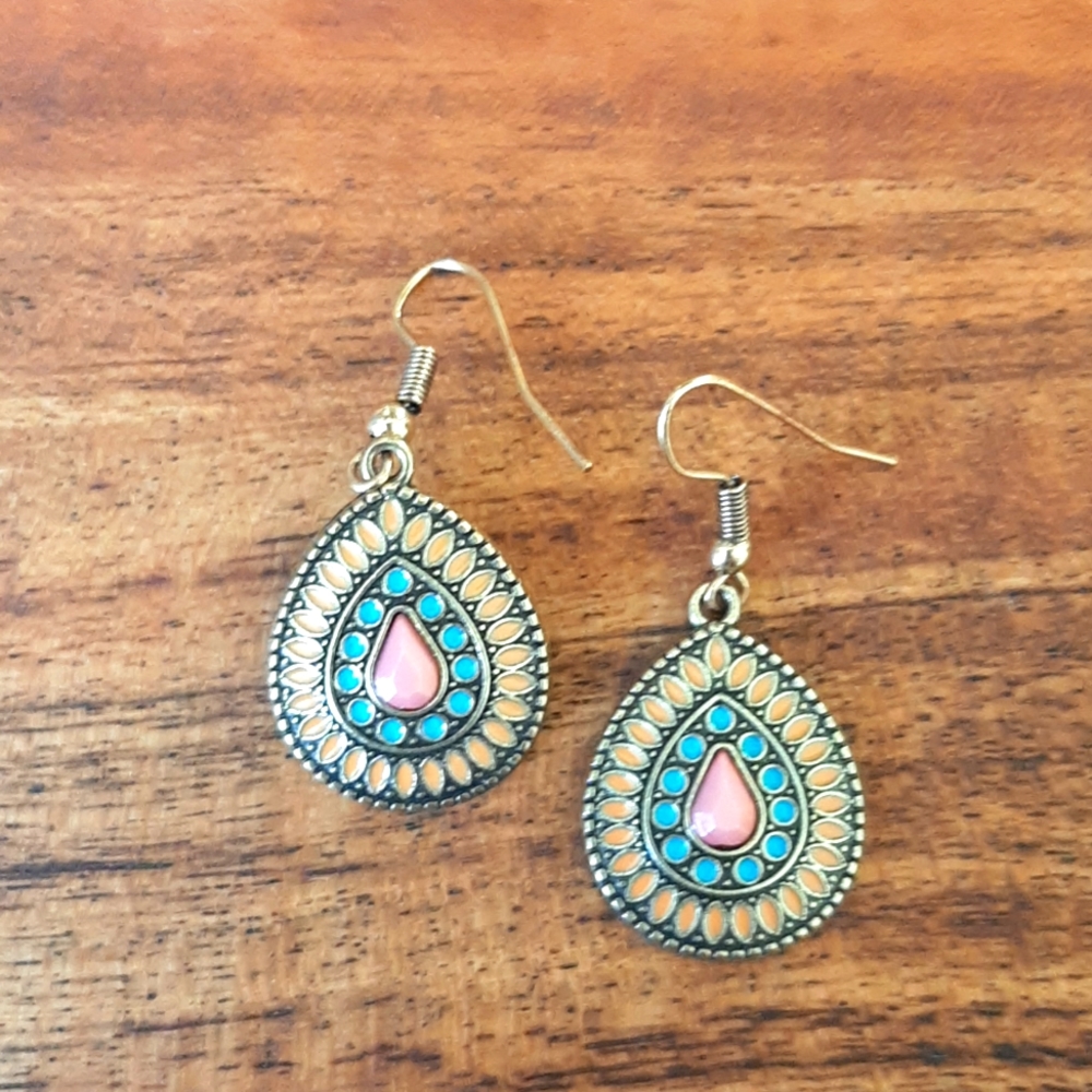 Mini teardrop multicolor earrings